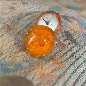 Vintage Orange button earrings